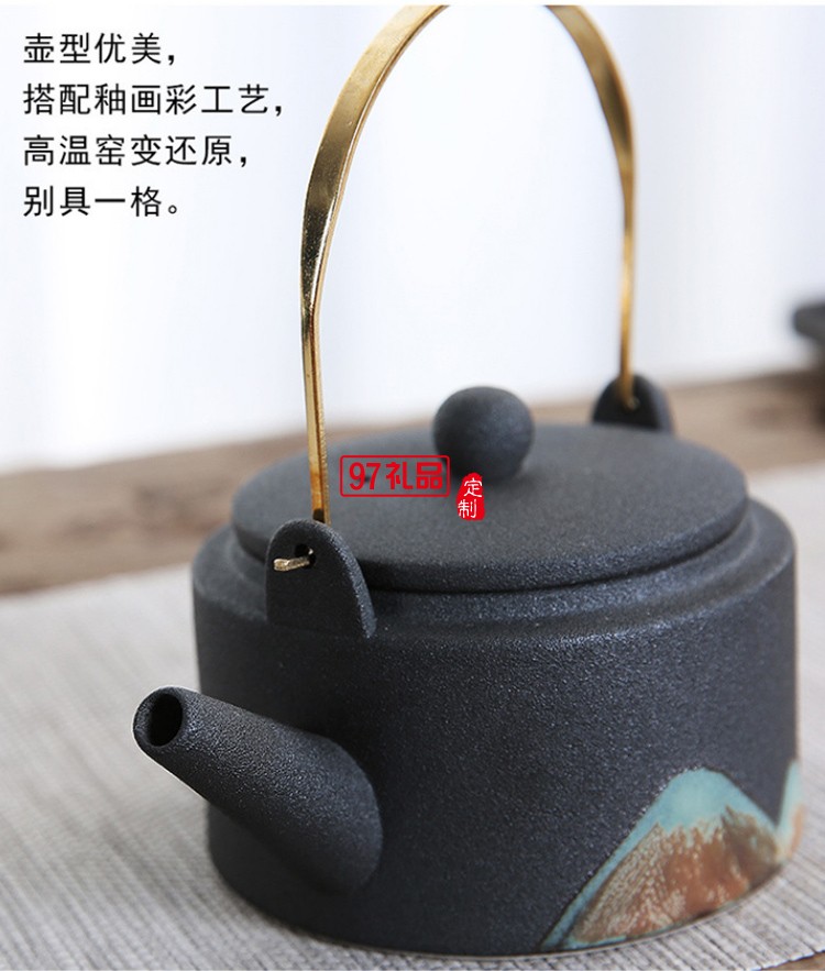 日式粗陶茶具套裝高檔商務禮品定制送客戶禮品