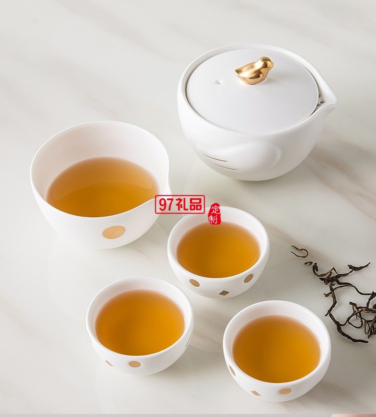 快樂旅途小鳥套裝公道杯便攜茶具套裝logo定制商務(wù)禮品