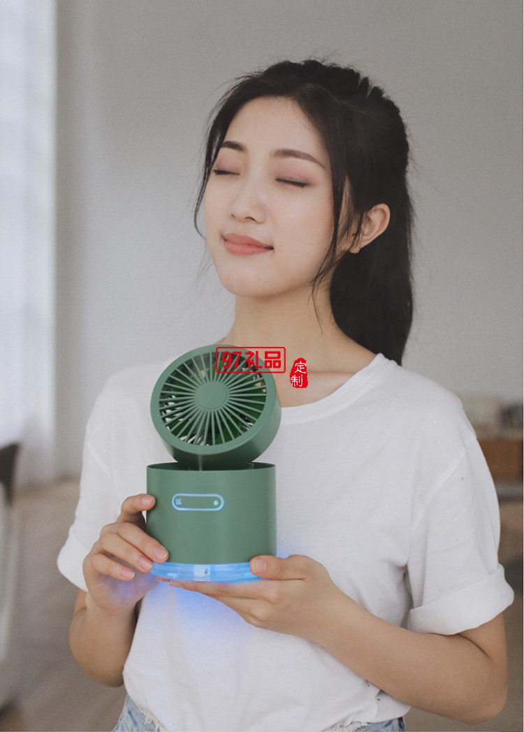 折疊噴霧風(fēng)扇新品桌面加濕靜音大容量夏季降溫補水充電風(fēng)扇