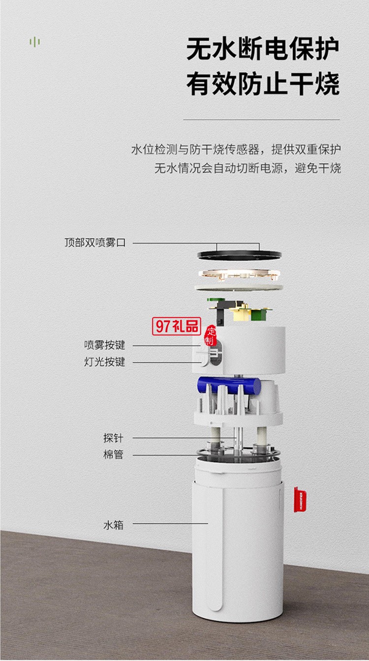 dolby定制智能小加濕器 雙噴大霧量智能顯屏手感應(yīng)調(diào)節(jié)噴霧風(fēng)扇