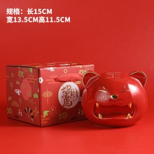 老虎儲(chǔ)蓄罐陶瓷生肖存錢(qián)罐虎年商務(wù)禮品地產(chǎn)保險(xiǎn)公司年會(huì)伴手禮