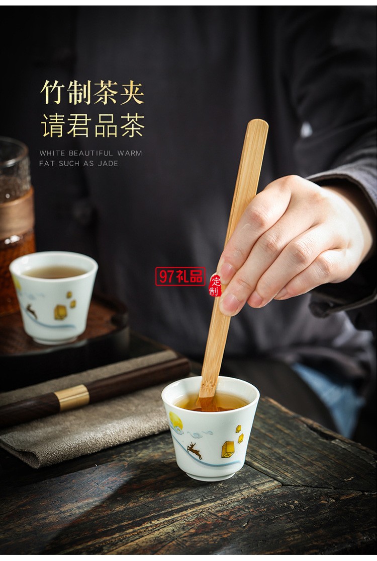 中秋節(jié)房地產(chǎn)銀行茶具禮盒茶水分離套裝公司隨手開(kāi)業(yè)禮品月餅logo