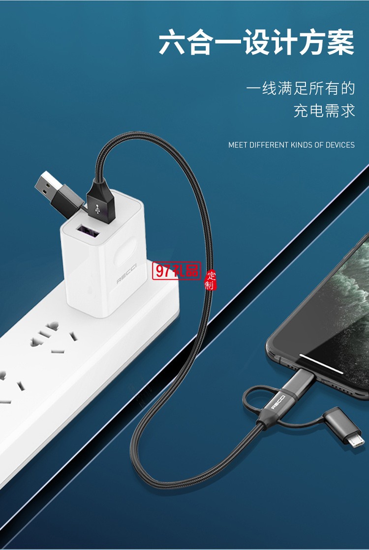 Recci六合一多用充電線