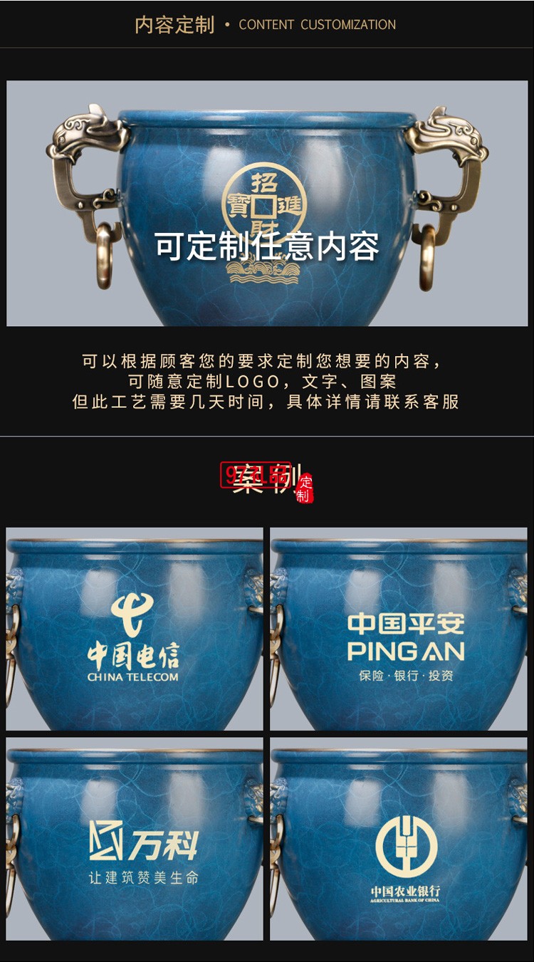 聚財純銅聚寶盆招財擺件商務 辦公室創(chuàng)意禮品黃銅金屬工藝品