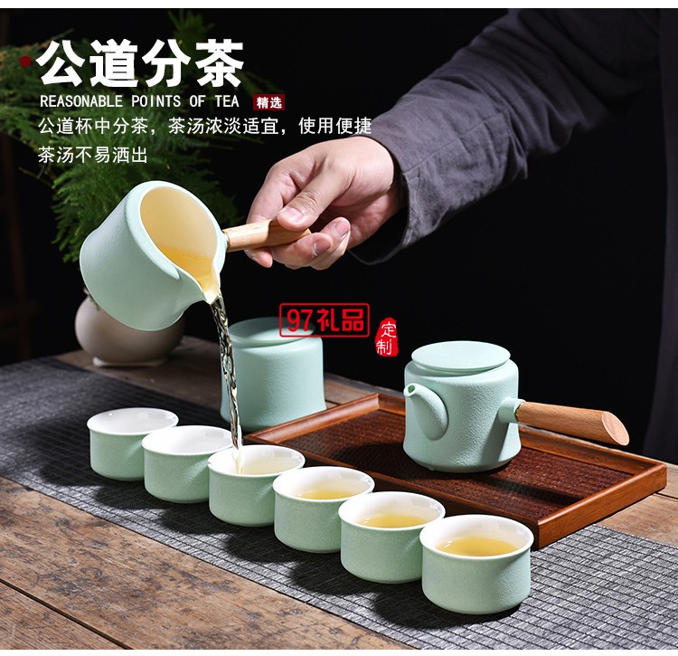 日式側(cè)把壺功夫茶具套裝家用高檔茶杯茶壺整套禮品