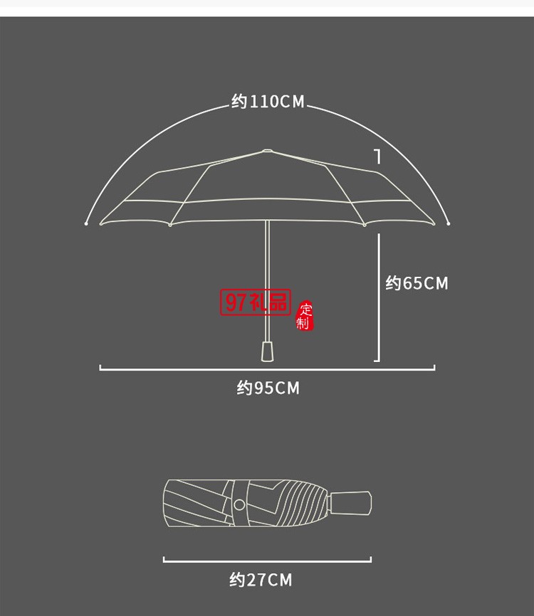 拼色創(chuàng)意手動(dòng)三折傘 外貿(mào)折疊晴雨傘廣告?zhèn)鉼mbrella