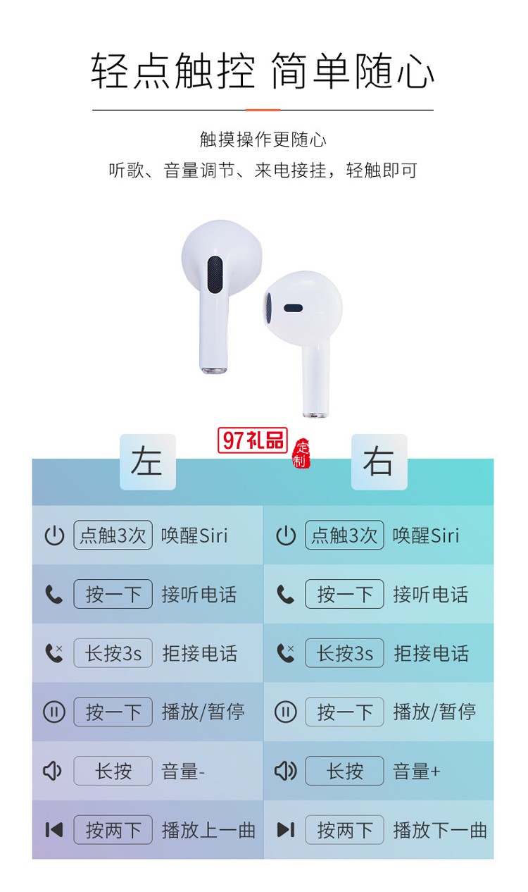 TWS無線藍牙耳機入耳式