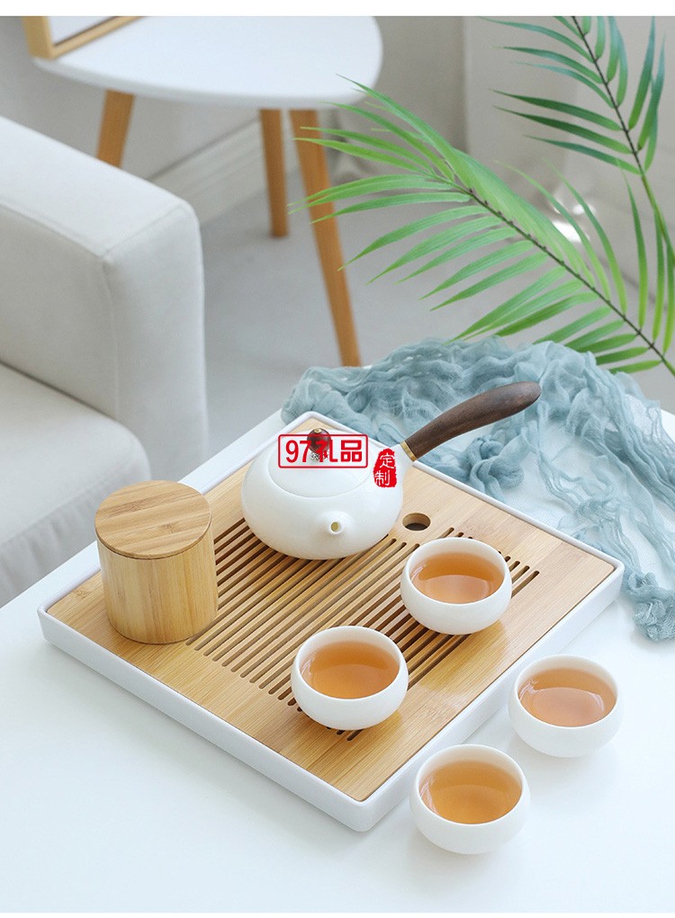 羊脂玉白瓷日式賓館客房民宿會(huì)所功夫茶具