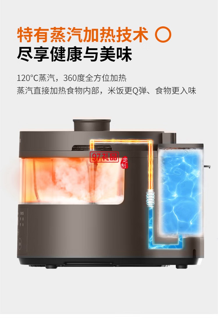 九陽(yáng)多功能電飯煲蒸汽玻璃內(nèi)膽煮飯F(tuán)30S-S360定制公司廣告禮品